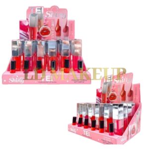Lip gloss lips shiny tapa plateada TEI 8252