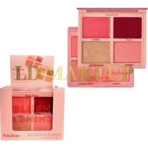 Paleta de Rostro Blush and shine Ruby Rose Rosa