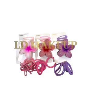 SET BROCHE HAWAI ROSA-LILA-BLANCO TEI 3018-10